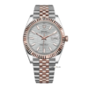 Rolex Datejust 126331 Fluted White Motif Dial Rose Gold Steel 41mm