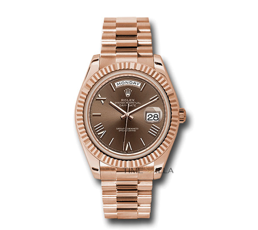Rolex Day Date 228235 Roman Chocolate Dial Everose Gold 40mm Rolex Day Date 228235 Roman Chocolate Dial Everose Gold 40mm