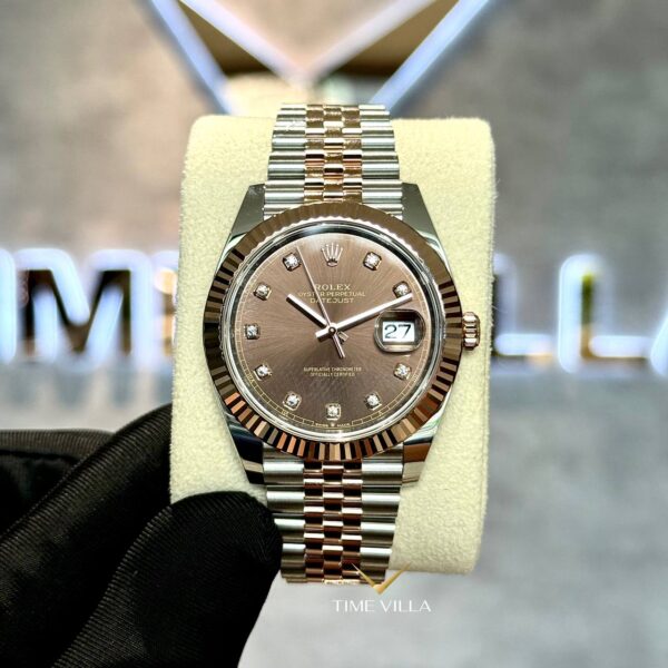 Rolex Datejust 126331 Chocolate Diamond Dial Rose Gold Steel 41mm