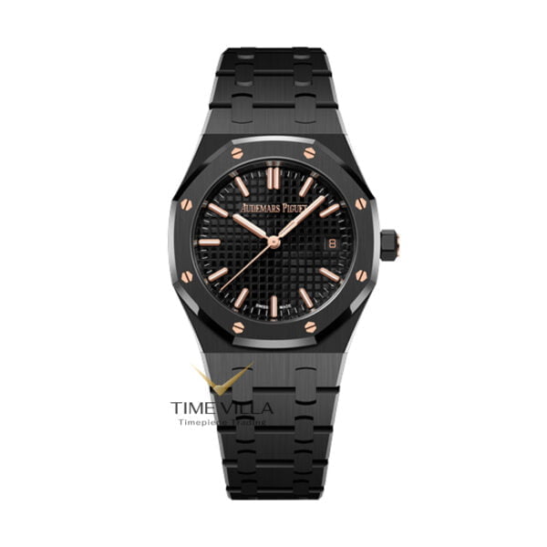 Audemars Piguet Ladies Royal Oak 77350CE Black Dial Black Ceramic 34mm