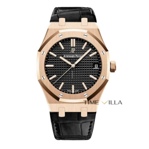 Audemars Piguet Royal Oak 15500OR Black Dial Rosegold Leather 41mm