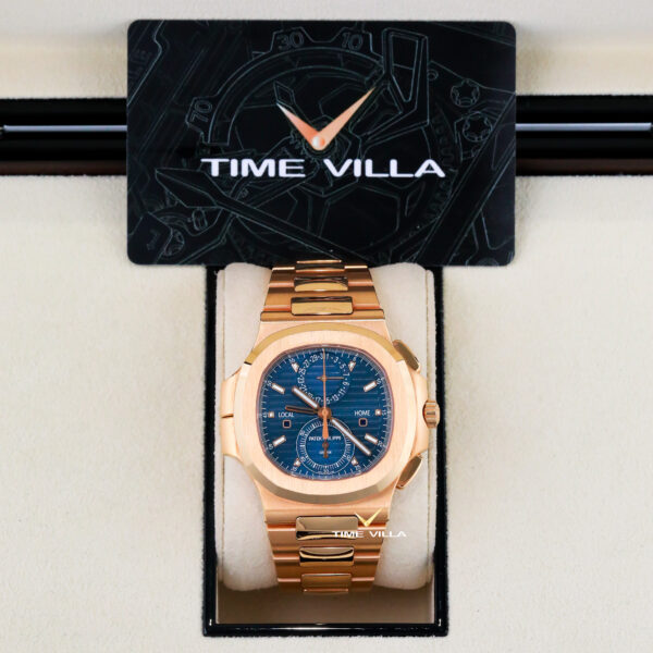 Patek Philippe Nautilus 5990/1R-001 Rose Gold Time Travel Blue