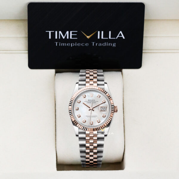 Rolex Datejust 126231 MOP Diamond Dial Rose Gold Steel 36mm