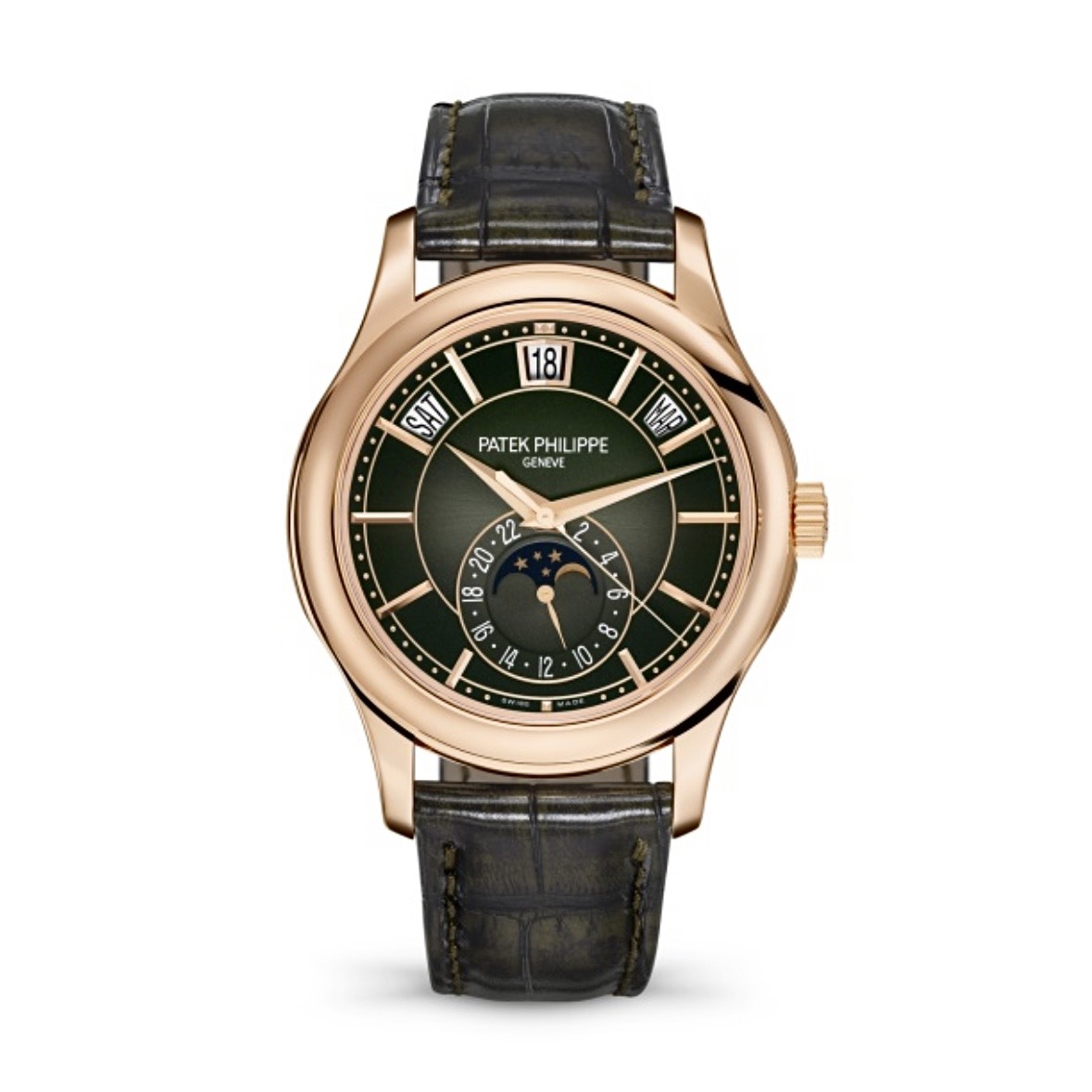 Patek Philippe Compications 5205R-011 Rose Gold Moon Phases Green Last Edition