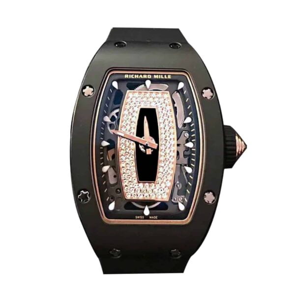Richard Mille Ladies RM 07-01 Ceramic Rose Gold Black Lip