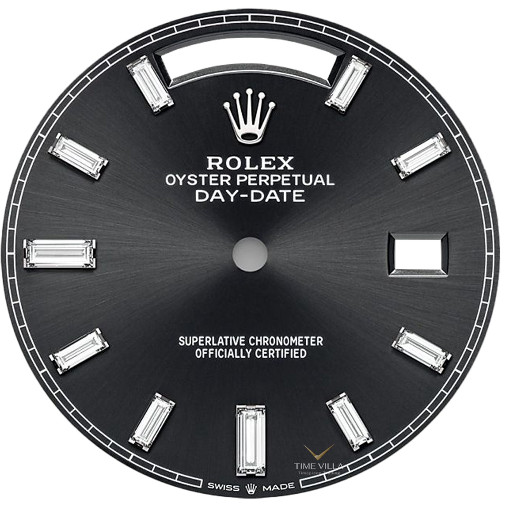 ROLEX Day-Date 40 228349RBR Black Oyster White Gold And Diamonds