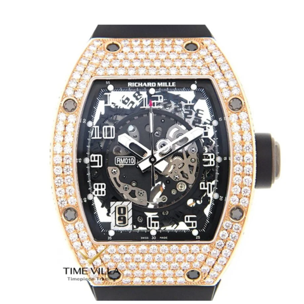 Richard Mille RM010 Rose Gold Full Factory Diamond