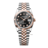 Rolex Datejust 126231 Black Diamond Dial Rose Gold Steel 36mm
