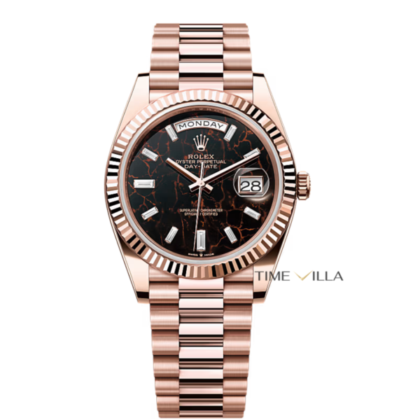 Rolex Day Date 128235 Eisenkiesel Roman Dial Everose Gold 40mm