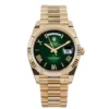 Rolex Day Date 228238 Green Roman Dial President Yellow Gold 40mm