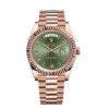 Rolex Day-date 228235 Green Roman Everose Gold