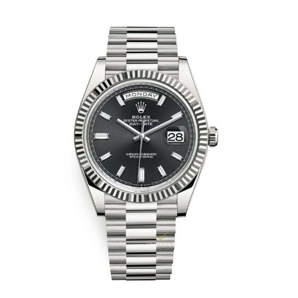 Rolex Day-date 228239 Black Baguette White Gold