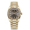 Rolex Day-date Grey Diamond Yellow Gold 128238