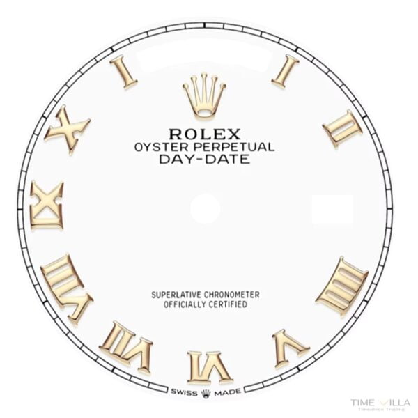 Rolex Day-date White Roman Yellow Gold 128238