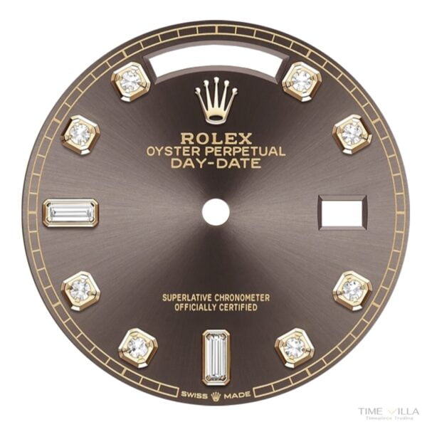 Rolex Day-date Grey Diamond Yellow Gold 128238