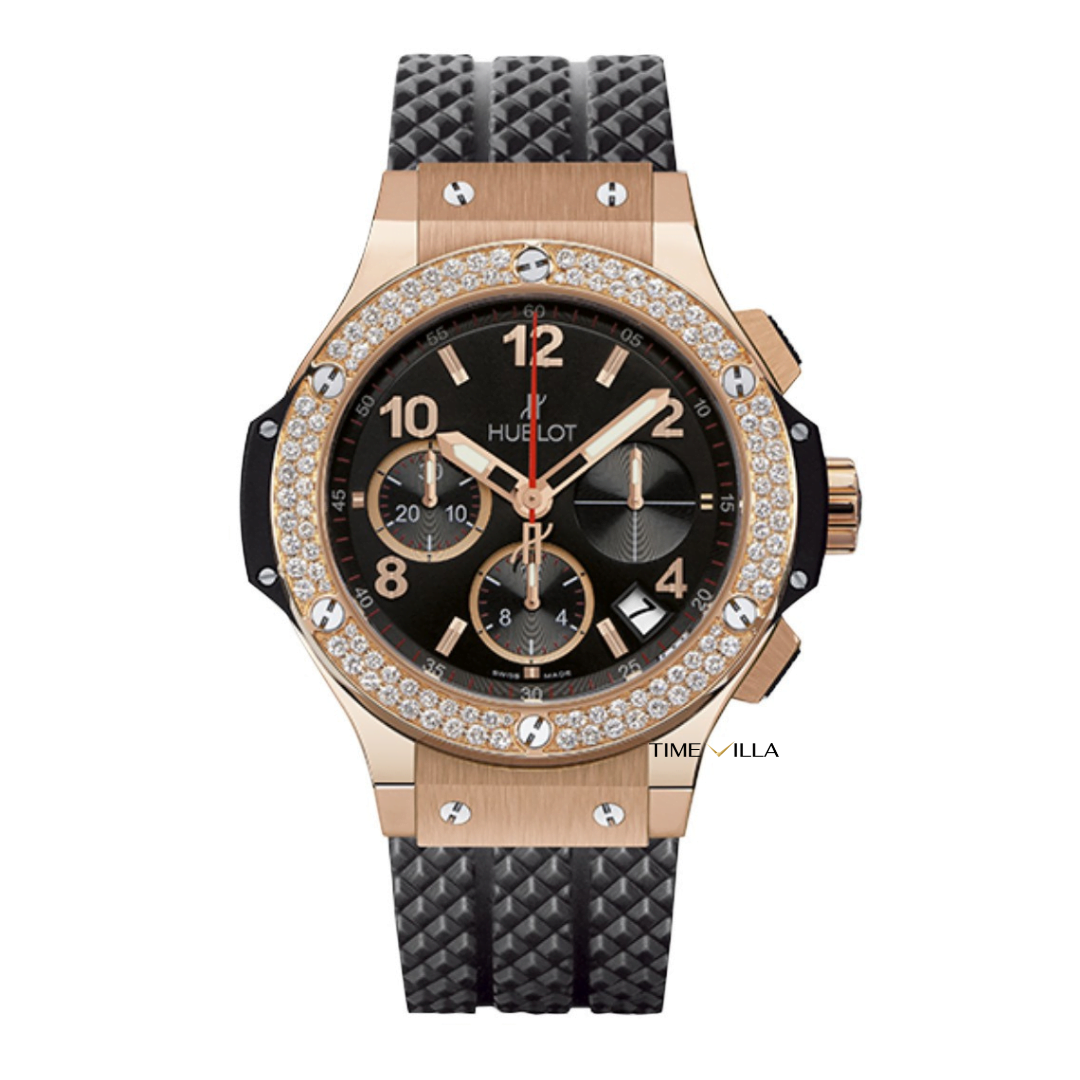 Hublot Bigbang Black Dial Bezel Diamond King Gold Chronograph 41mm Hublot Bigbang Black Dial Bezel Diamond King Gold Chronograph 41mm