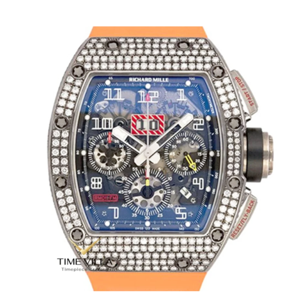 RM011 White Gold with Diamond Set Bezel