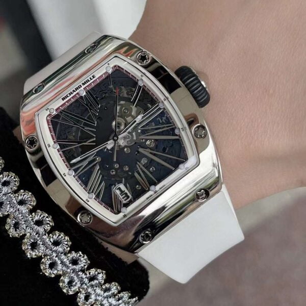 RM023 White Gold White Dial
