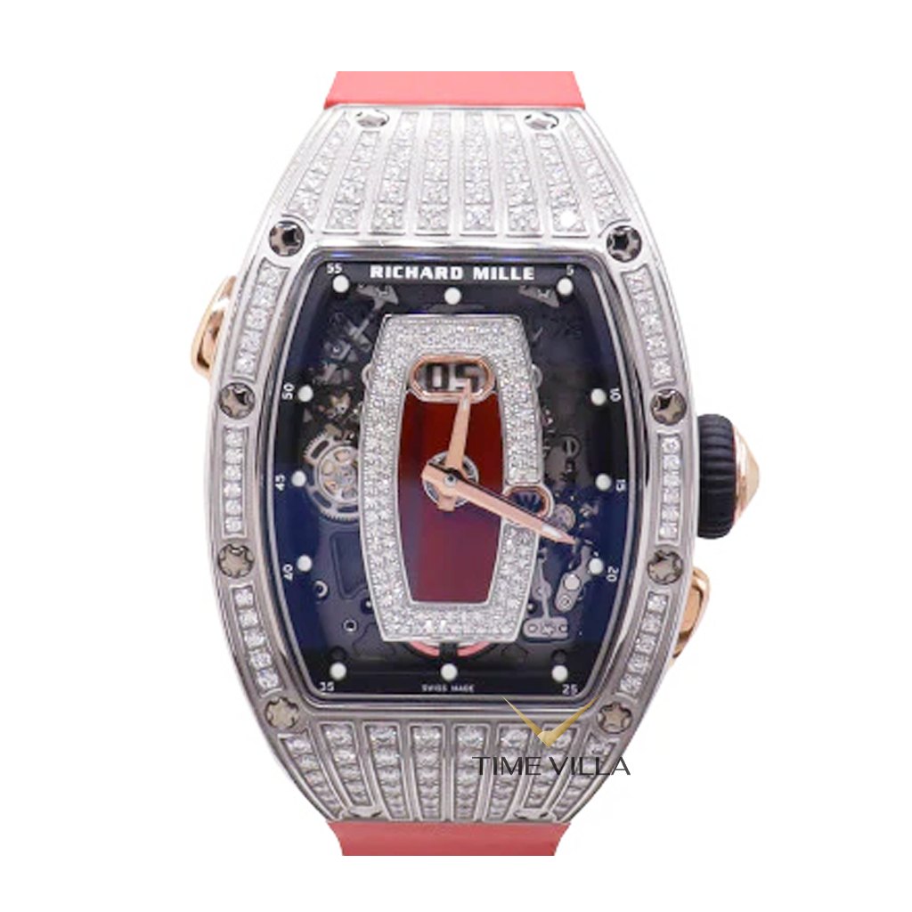 RM037 White Gold Medium Diamond Set Red Lip RM037 White Gold Medium Diamond Set Red Lip