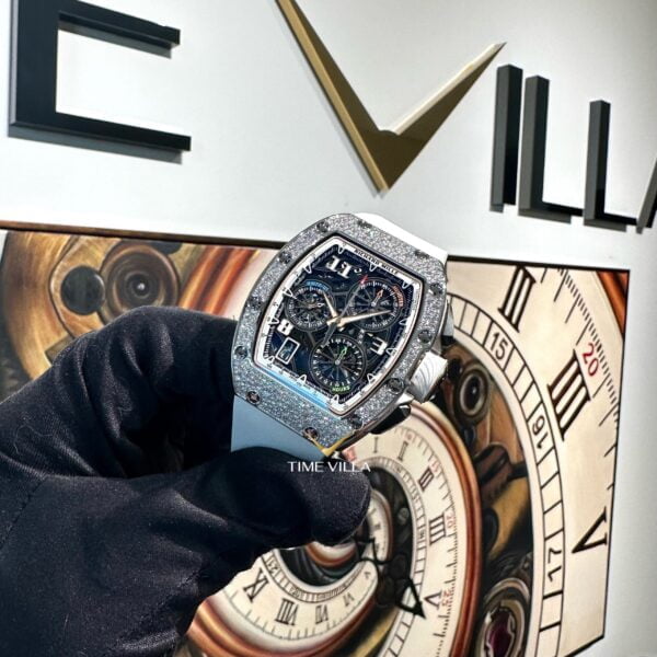 RM72-01 Lifestyle In House Chronograph White Gold Snow Diamond