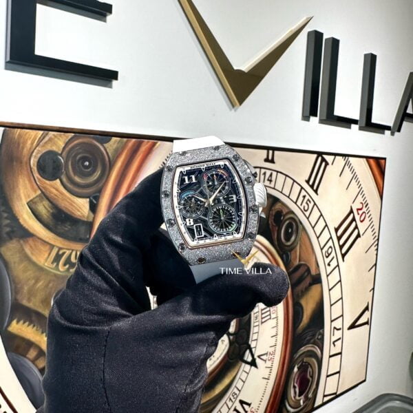 RM72-01 Lifestyle In House Chronograph White Gold Snow Diamond