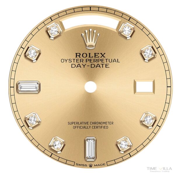 Rolex Day-date Grey Diamond Yellow Gold 128238