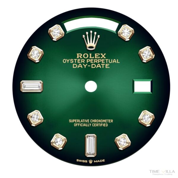 Rolex Yellow Gold Day-Date Green Ombre Diamond Dial President 128238