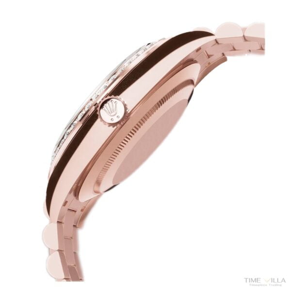 Rolex Day-Date 40 Rose Gold Watch Pave Diamond Dial 228345RBR