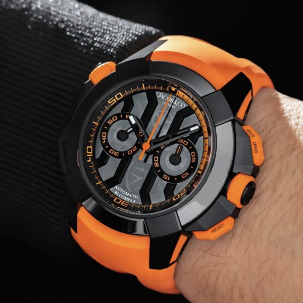 Jacob and Co Epic X Chrono Black Titanium ORANGE BAND