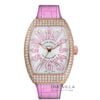 Franck Muller Vanguard Pink Dial Rose Gold Diamond Bezel V32