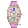 Franck Muller Vanguard V32 Diamond Bezel Rosegold Color Dream