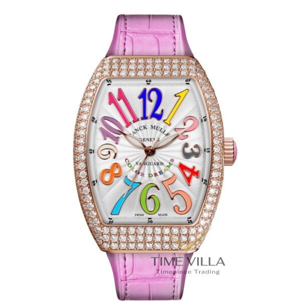 Franck Muller Vanguard V32 Diamond Bezel Rosegold Color Dream