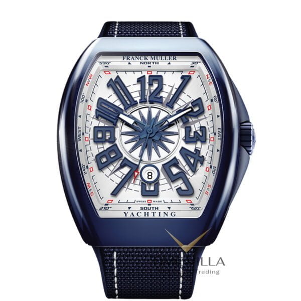 Franck Muller Vanguard Yachting V45 Blue Ceramic White Dial