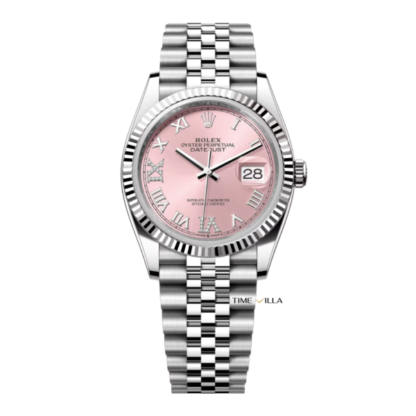 Rolex Datejust 126234 Roman & Diamond Pink Dial Steel 36mm