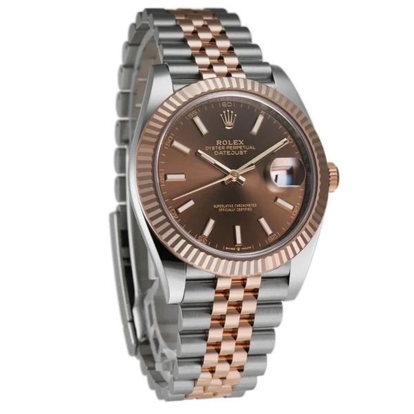 Rolex Datejust 126331 Index Chocolate Dial Rose Gold Steel 41mm