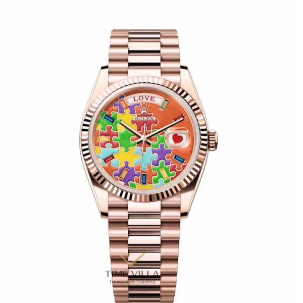 Rolex Day-date 128235 President Rose Gold Tetris