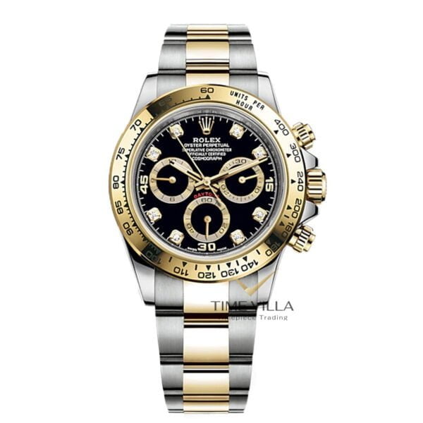 Rolex Cosmograph Daytona 116503 Black Diamond Dial Yellow Gold Steel 40mm