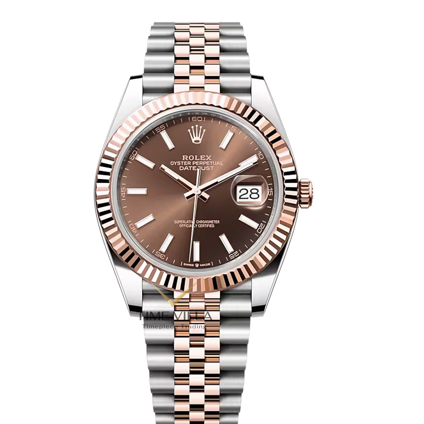 Rolex Datejust 126331 Index Chocolate Dial Rose Gold Steel 41mm