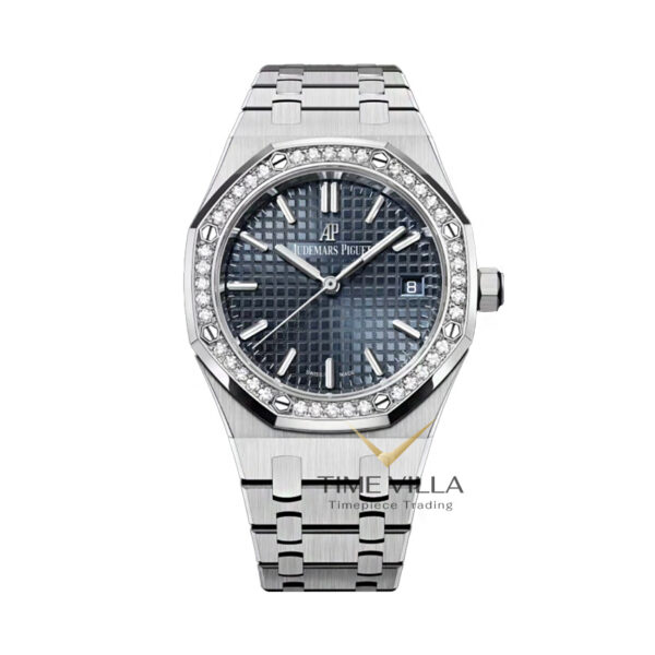 Audemars Piguet Ladies Royal Oak 77351ST Blue Diamond Dial Steel 34mm