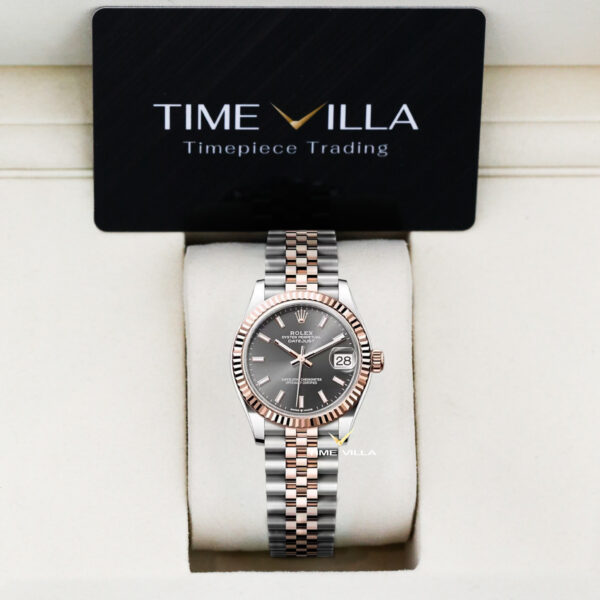Rolex Datejust Ladies 278271 Grey Slate Dial Gold Steel 31mm