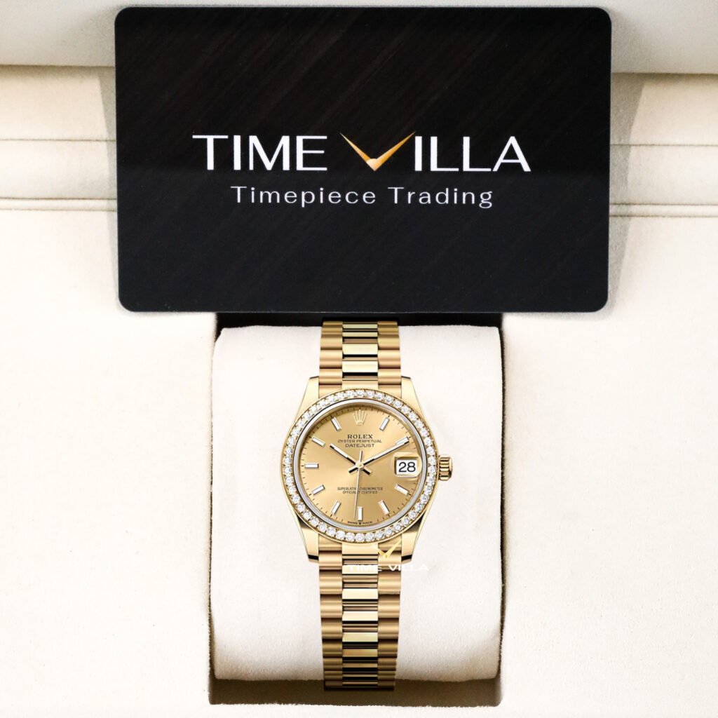 Rolex Datejust Ladies 278288RBR Champagne Index Dial Yellow Gold Oyster President 31mm Rolex Datejust Ladies 278288RBR Champagne Index Dial Yellow Gold Oyster President 31mm
