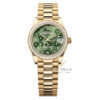 Rolex Datejust Ladies 278288RBR Floral Green Dial Yellow Gold Oyster President 31mm
