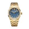 Audemars Piguet Royal Oak 15451BA Blue Dial Diamond Bezel Yellow Gold 37mm