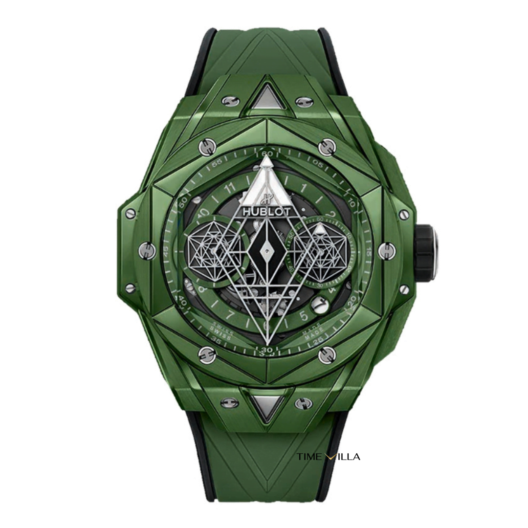 Hulot Big Bang Sang Bleu Green Ceramic 45mm Hulot Big Bang Sang Bleu Green Ceramic 45mm
