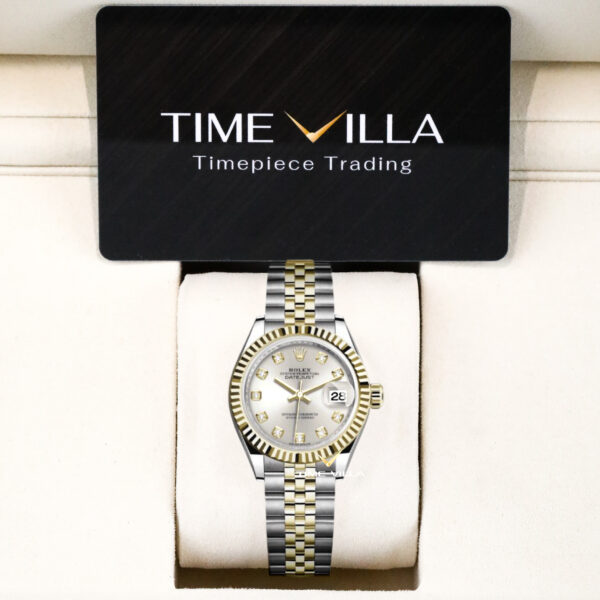 Rolex Lady-Datejust 28mm Stainless Steel Yellow Gold and Silver Dial 279173-0007