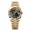 Rolex Daydate 228238 Black Dial Baguette Yellow Gold