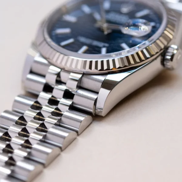Rolex Datejust 36mm Stainless Steel Bright Blue Fluted Jubilee 126234