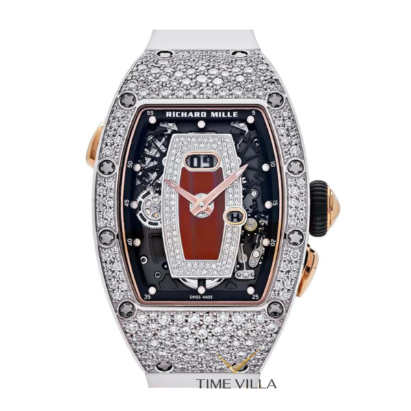 Richard Mille RM 037 Red Lip White Gold Snow Diamond Set