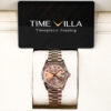 Rolex Lady-Datejust 31mm Rose Gold Rose Diamond Dial & Fluted Bezel President Bracelet 278275
