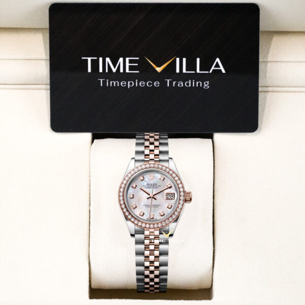 Rolex Lady-Datejust 28mm Stainless Steel and Everose Gold MOP 279381RBR-0013